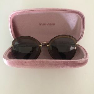 Authentic Miu Miu Metal Cat Eye Sunglass